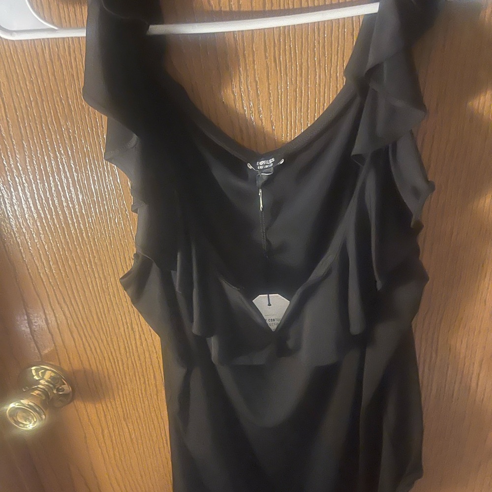 Express black body suit tank